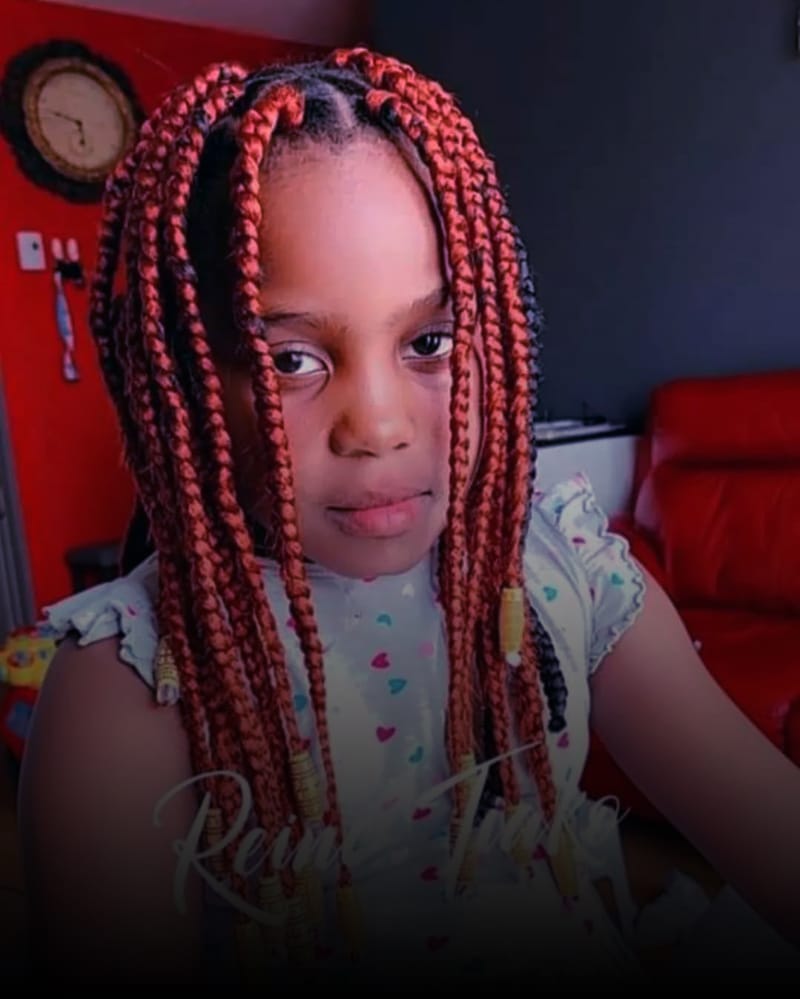 Burgundy Box Braids for Kids
