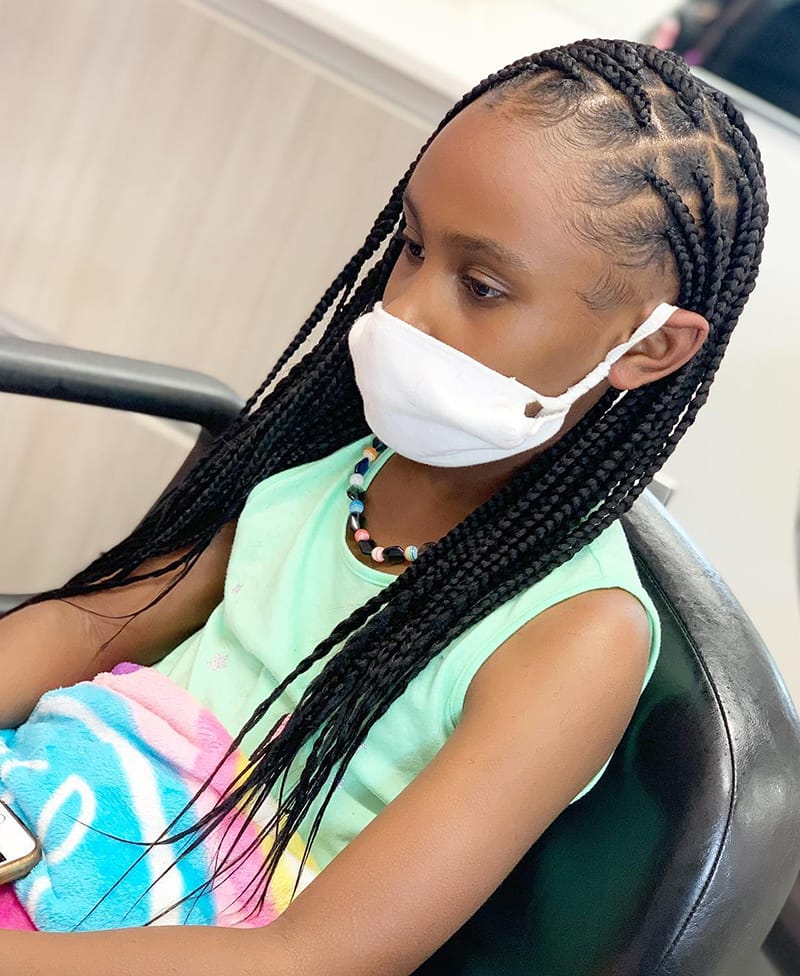 Kiddies' Neat Knotless Braids