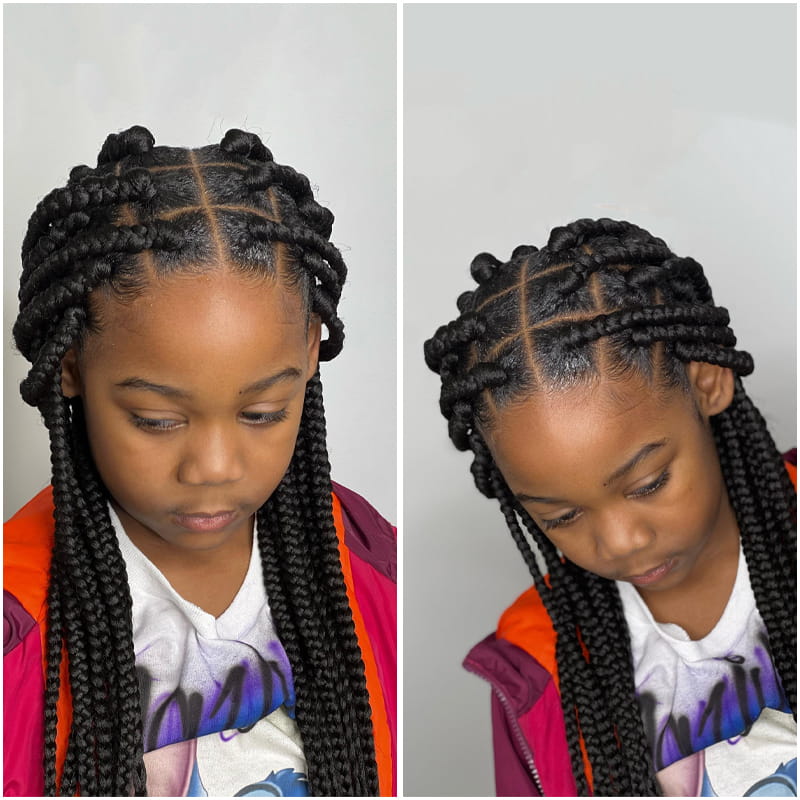 Thick Jumbo Braid Styles for Little Girls