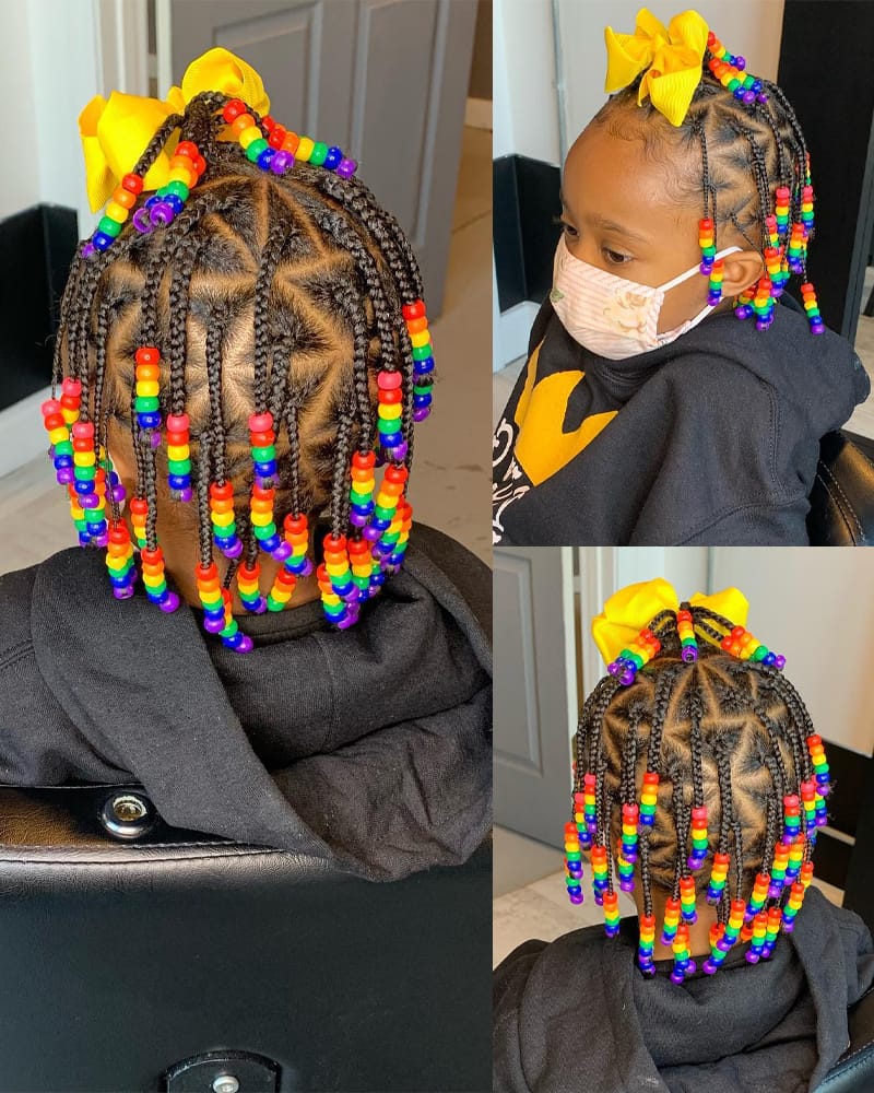 Triangle Box Braids for Kids