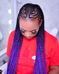 Tribal Braids The Best 130 Braiding Ideas For A Bold New Look 2024   10. Blue Tribal Braids 2 240x300 