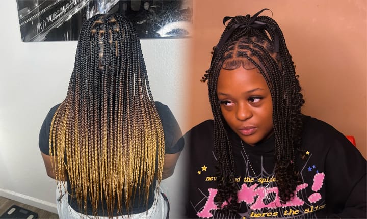 Medium Knotless Braids