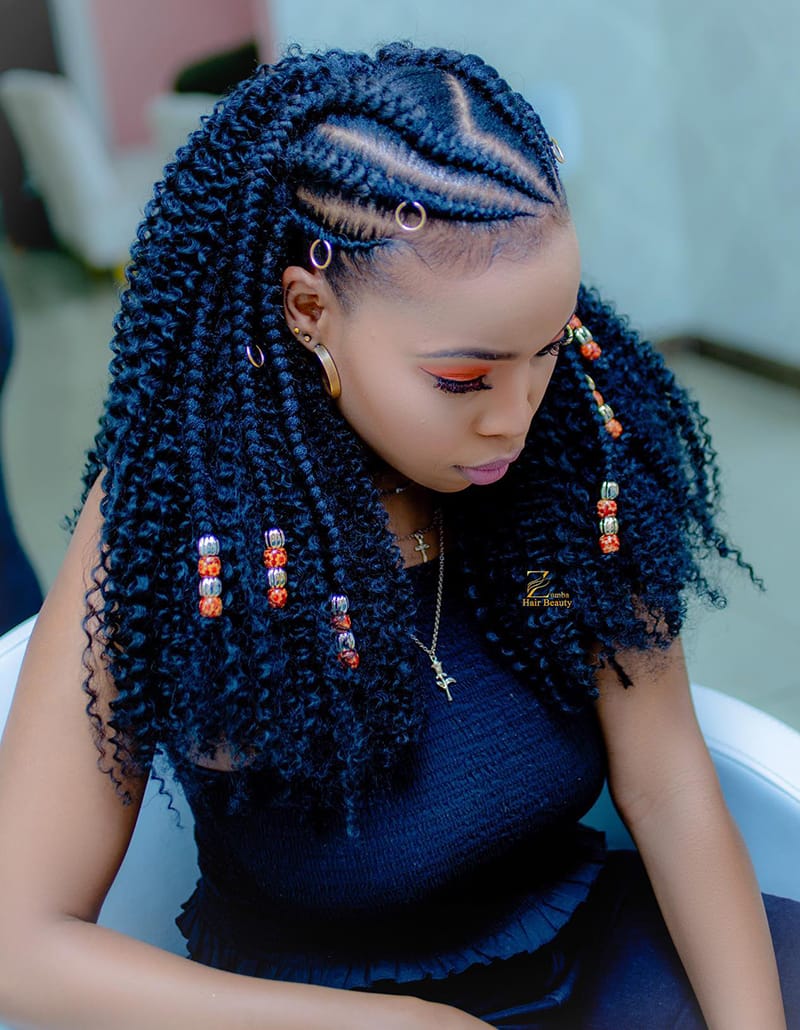 Cornrow Braids and Beads