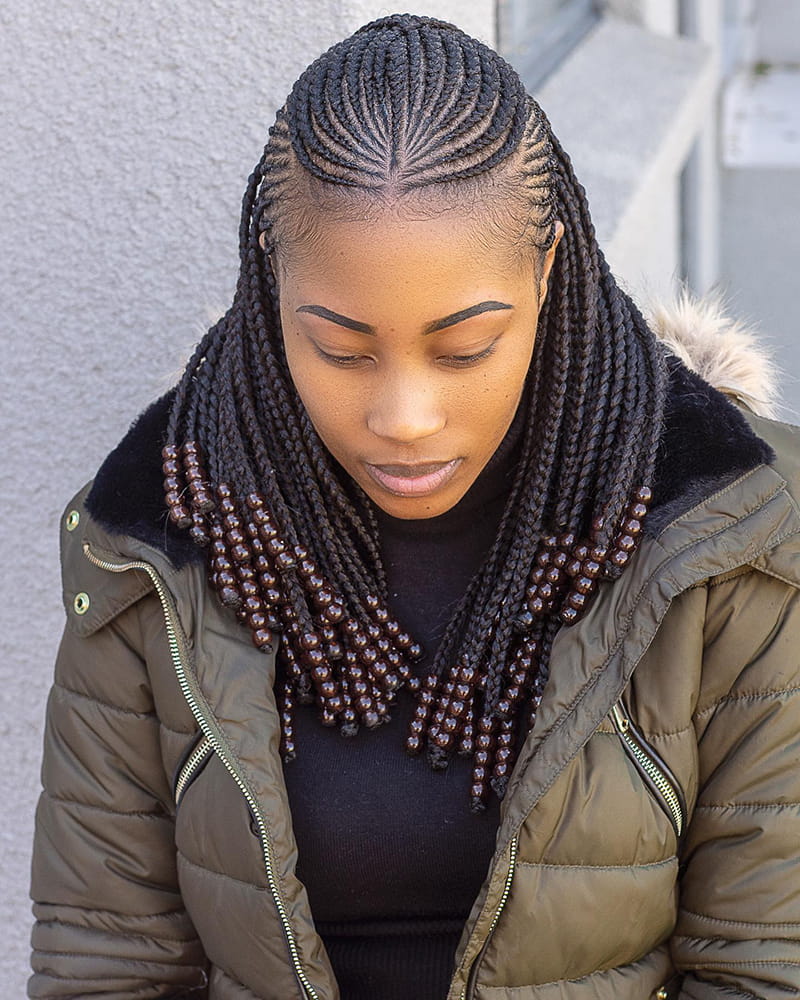 Center-Parted Fulani Braids