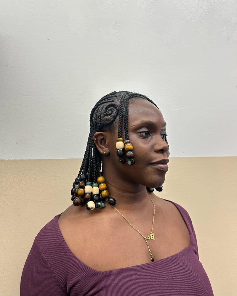 Short Braids with Beads