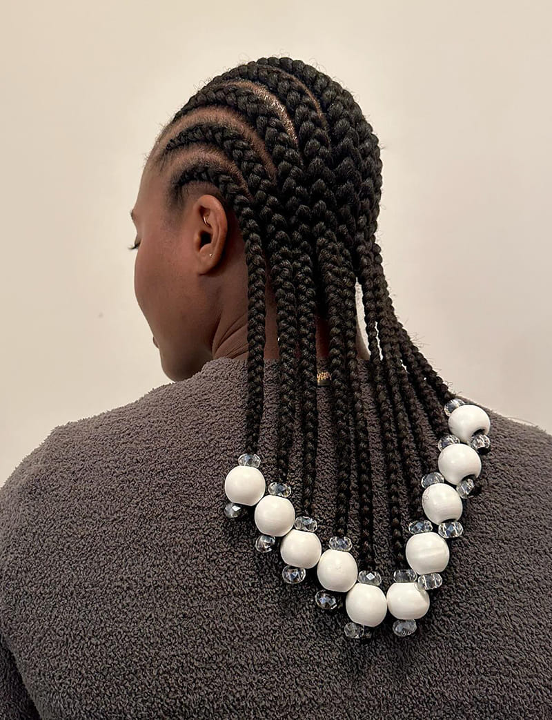 Cornrow Braids and Beads