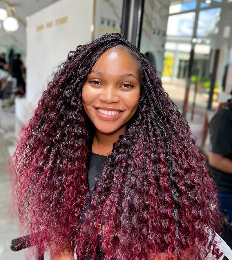 Burgundy Braids