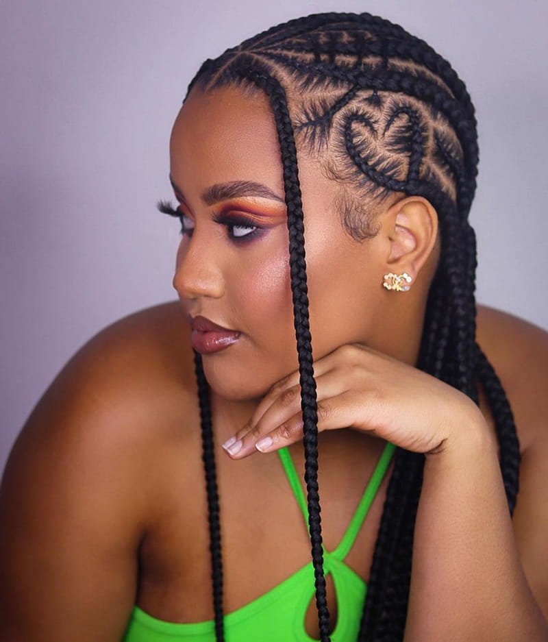 Fulani Inspired Heart Shaped Braids