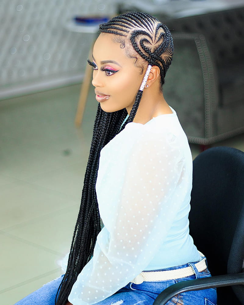 Fulani Inspired Heart Shaped Braids