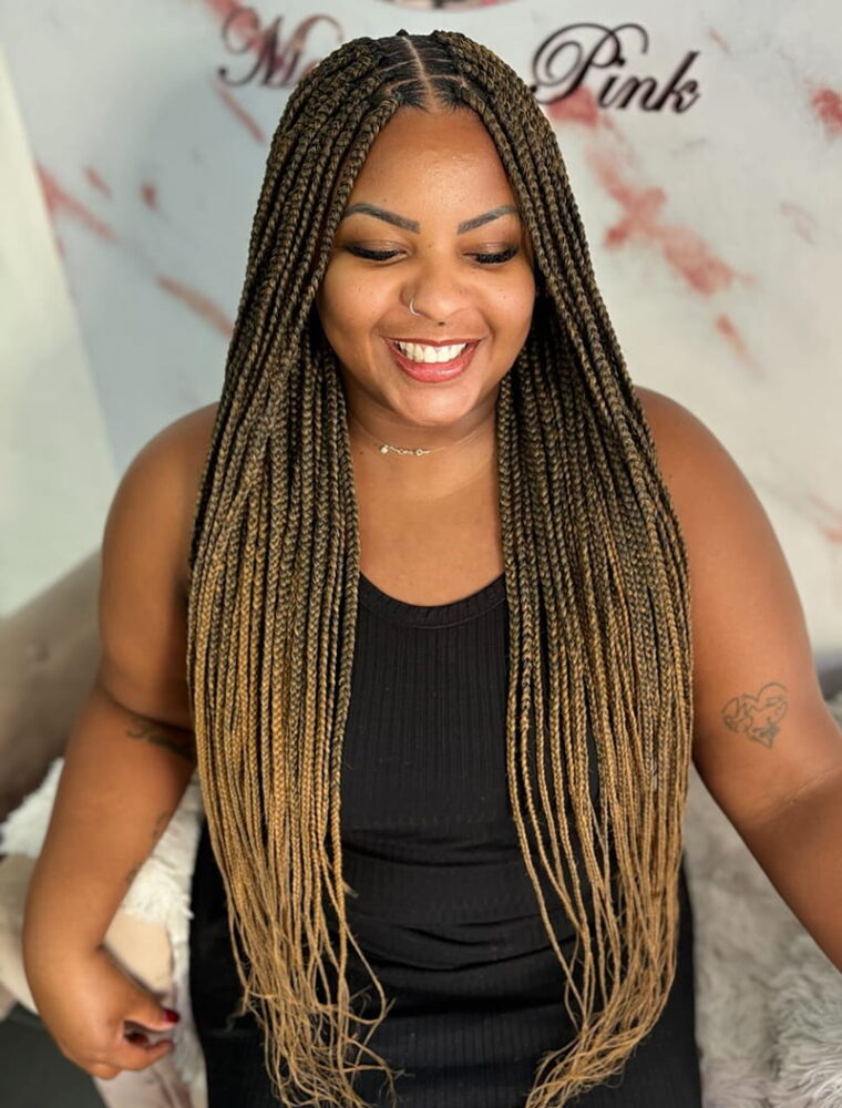 Protective Box Braids for Dark Women