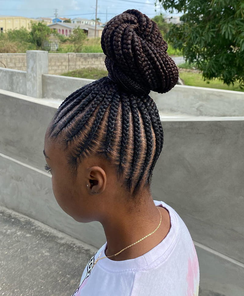 Braided Pineapple Updo Hairstyles for African AMerican Women