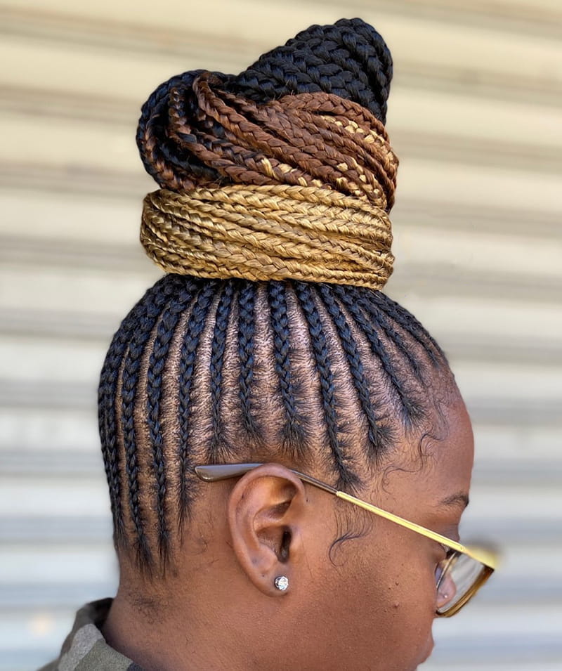 Cornrow Updo