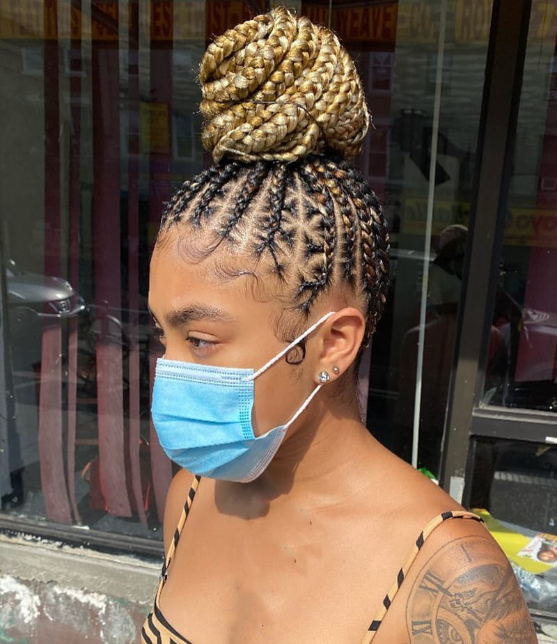 Cornrow Updo