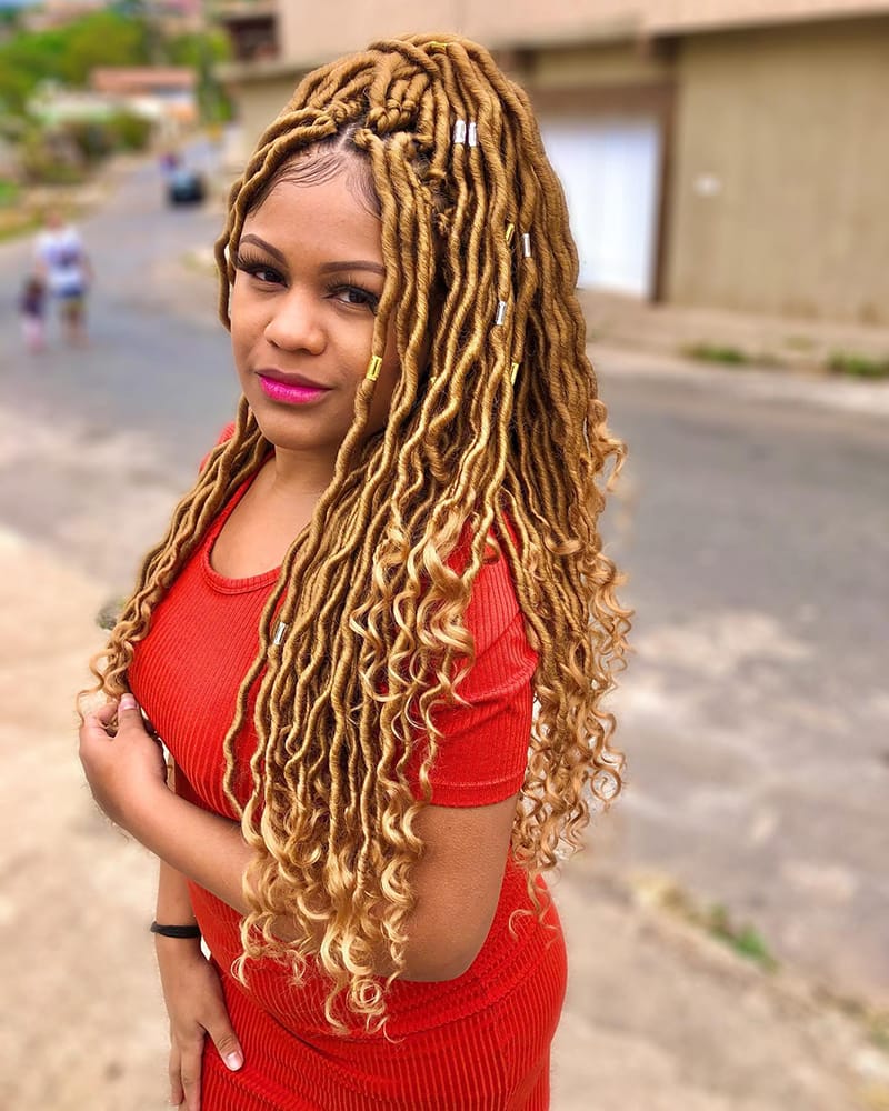 Goddess Faux Locs for African American Women