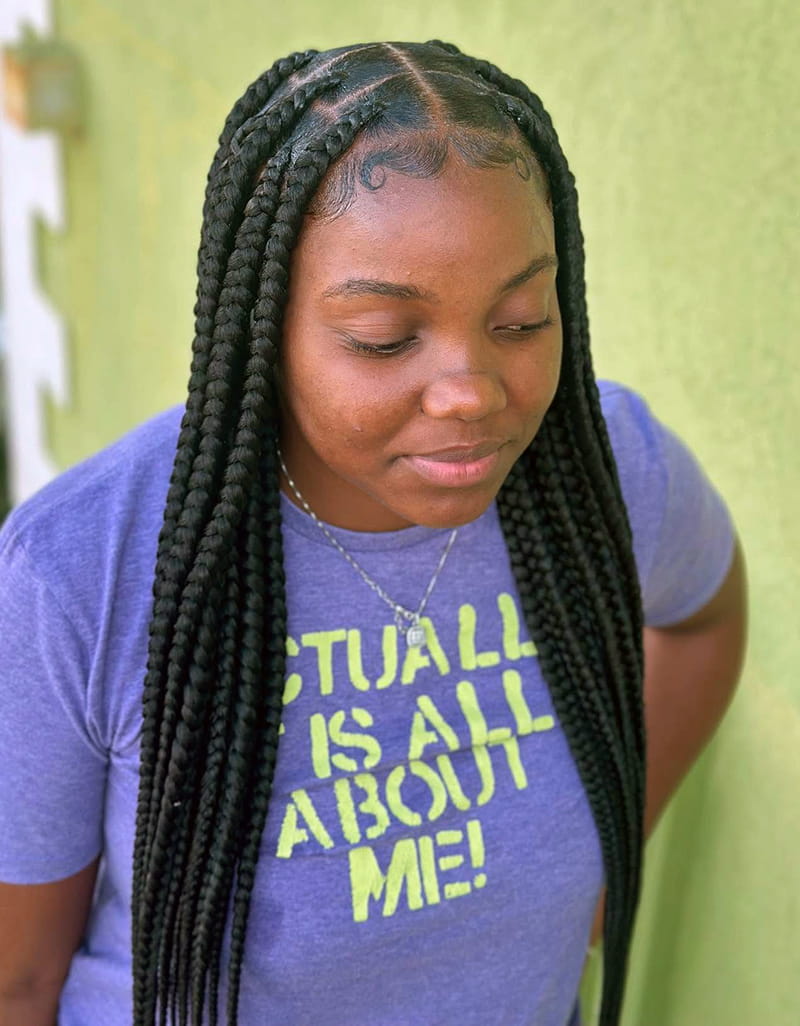 Jumbo Braids Style to Protect Your Natural Hair