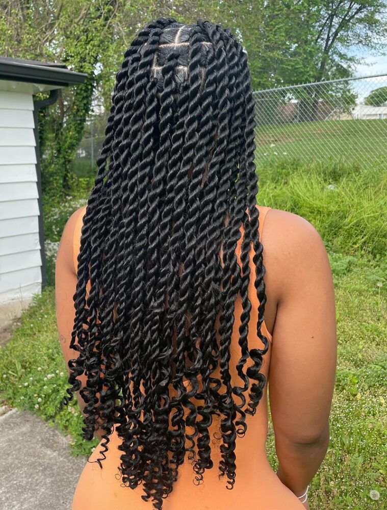 Protective Senegalese Twists for Black Women
