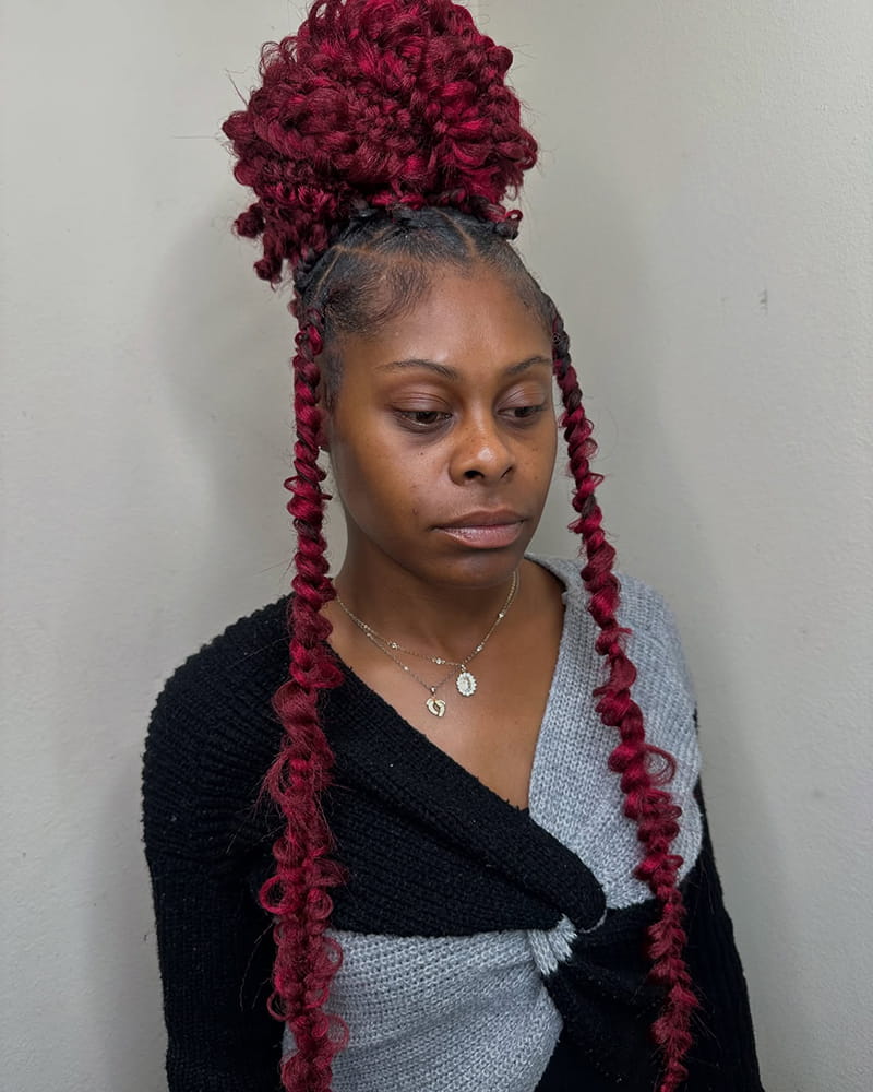 Butterfly Braids with Bangs
