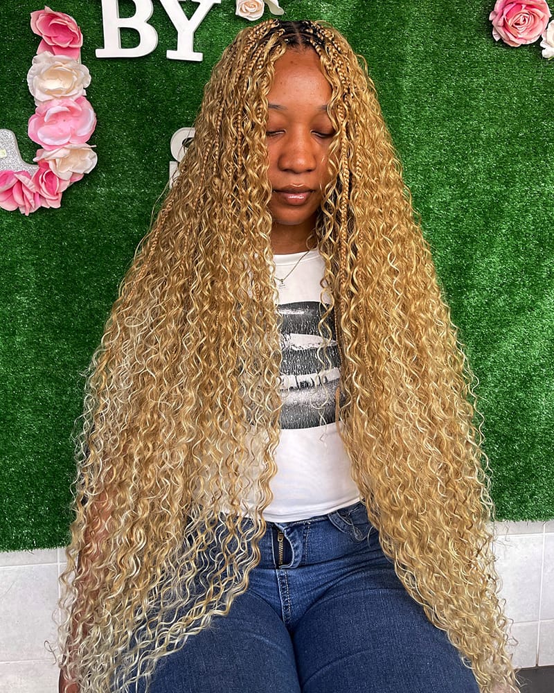 Long Goddess Box Braids Styles for Black Women