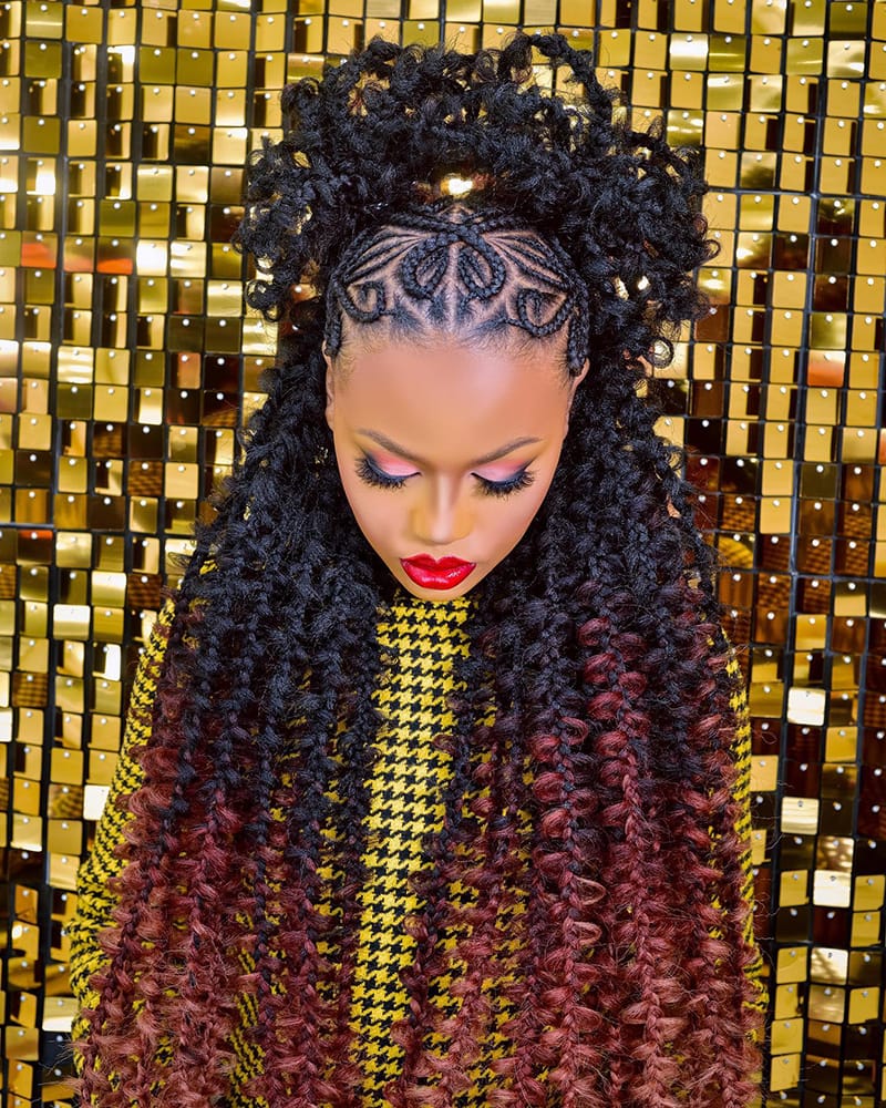 Half Up Half Down Butterfly Braids