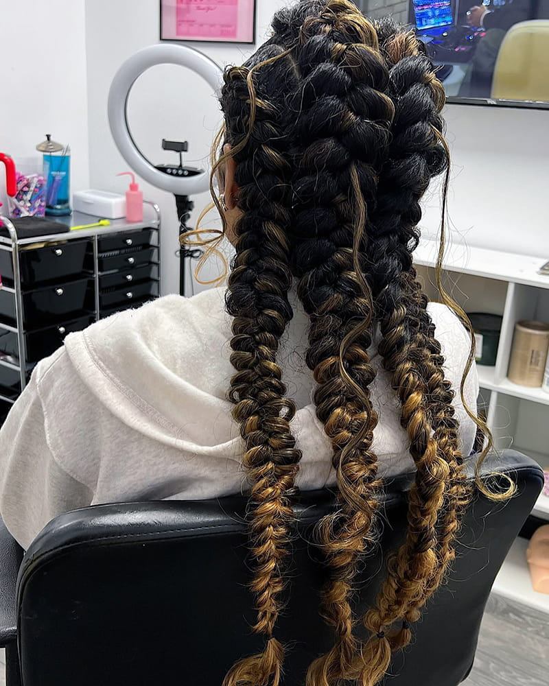 Highlighted Butterfly Braids