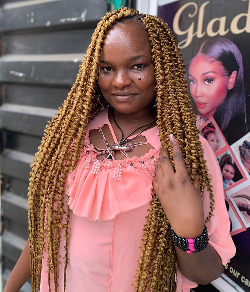 Honey Blonde Butterfly Braids