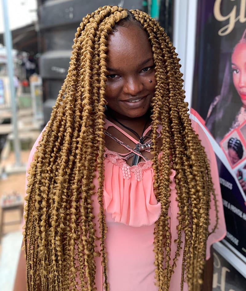 Honey Blonde Butterfly Braids
