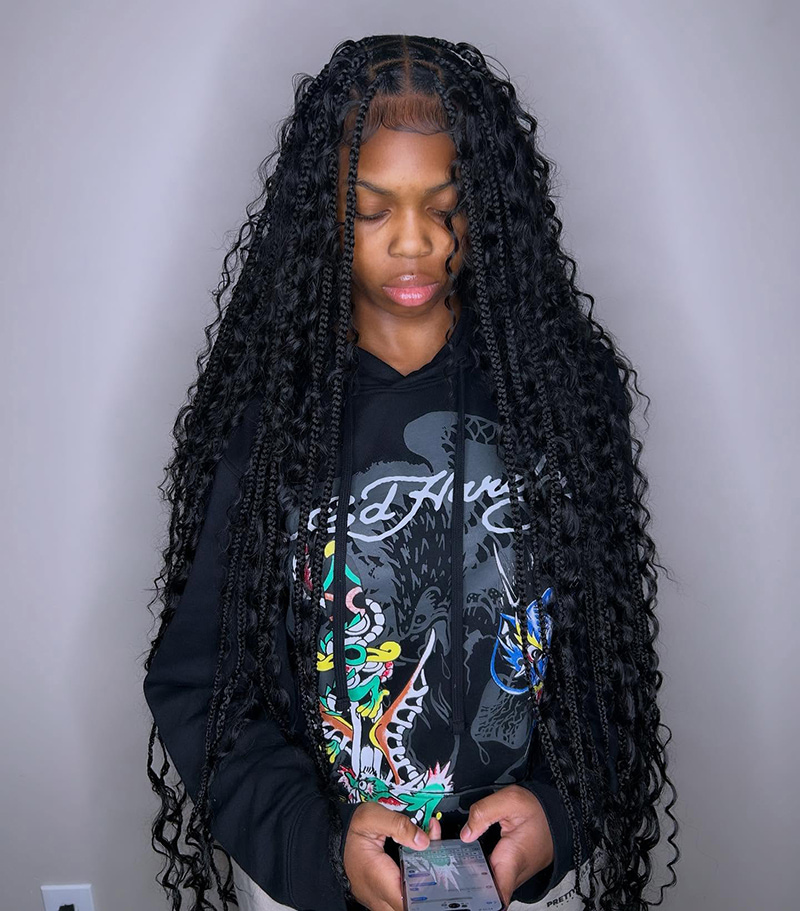 Long Boho Box Braids