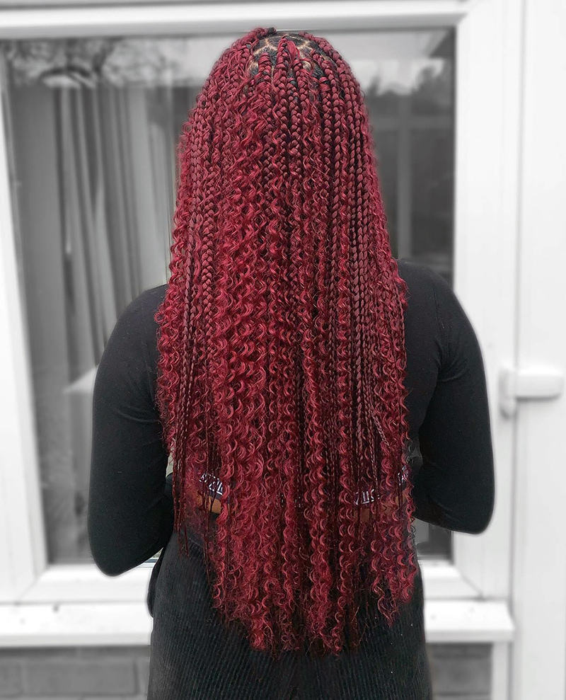 Long Boho Box Braids