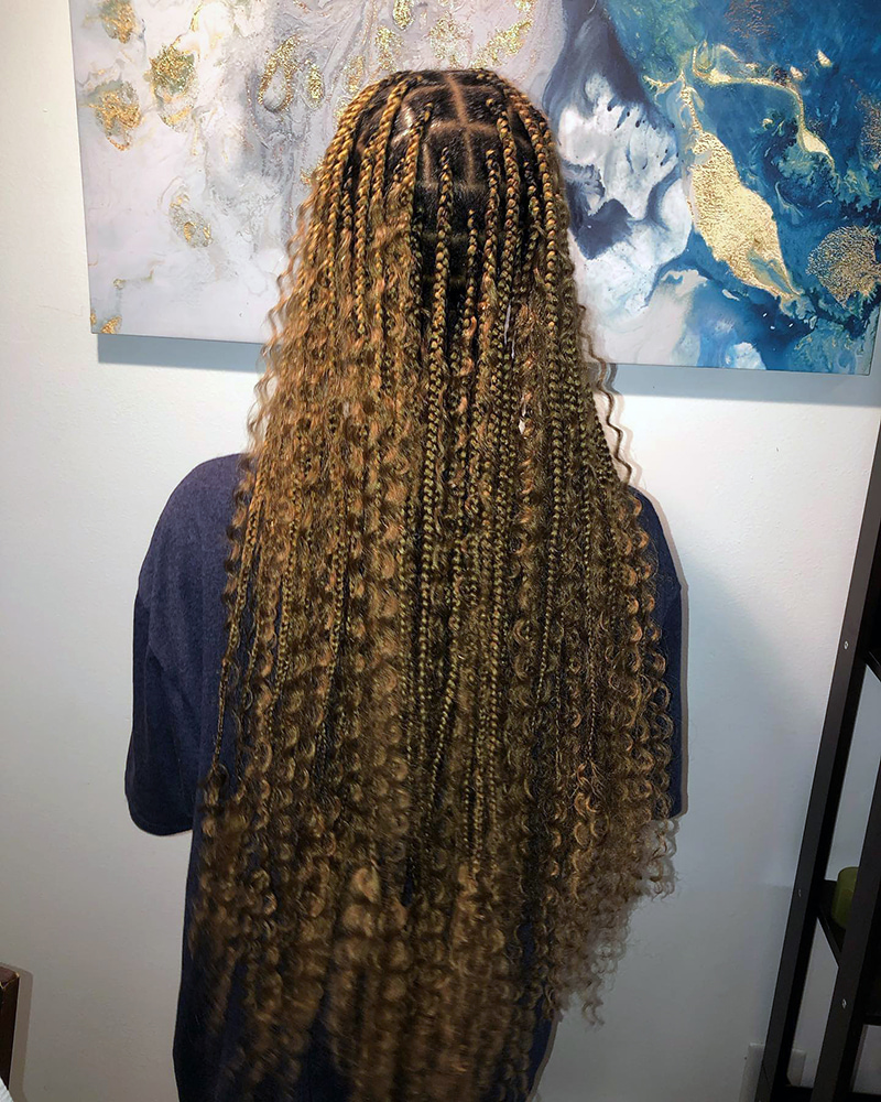 Long Boho Box Braids