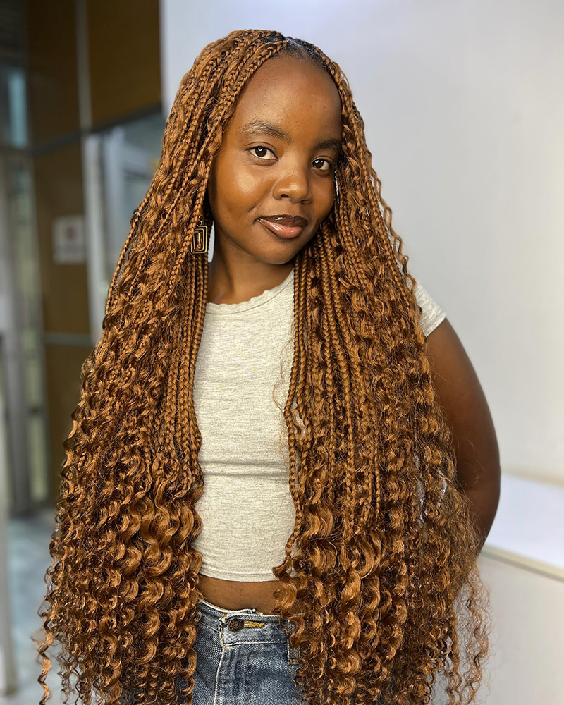 Long Boho Box Braids