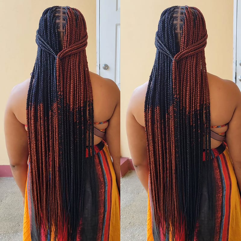 Long Knotless Box Braids for Black Women