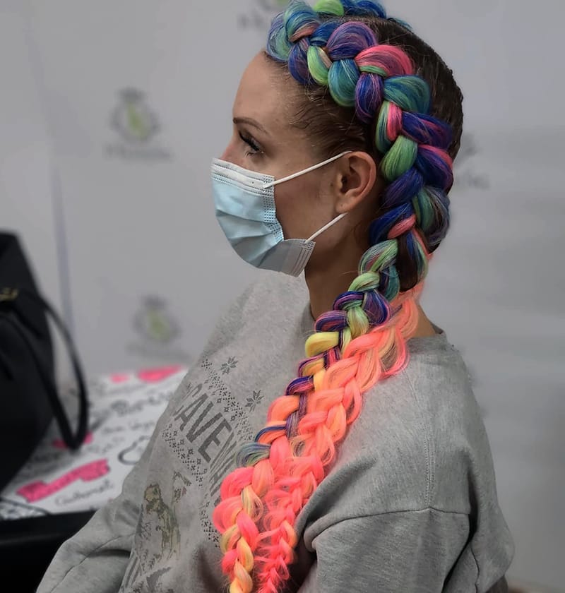 Multicolored Butterfly Braids