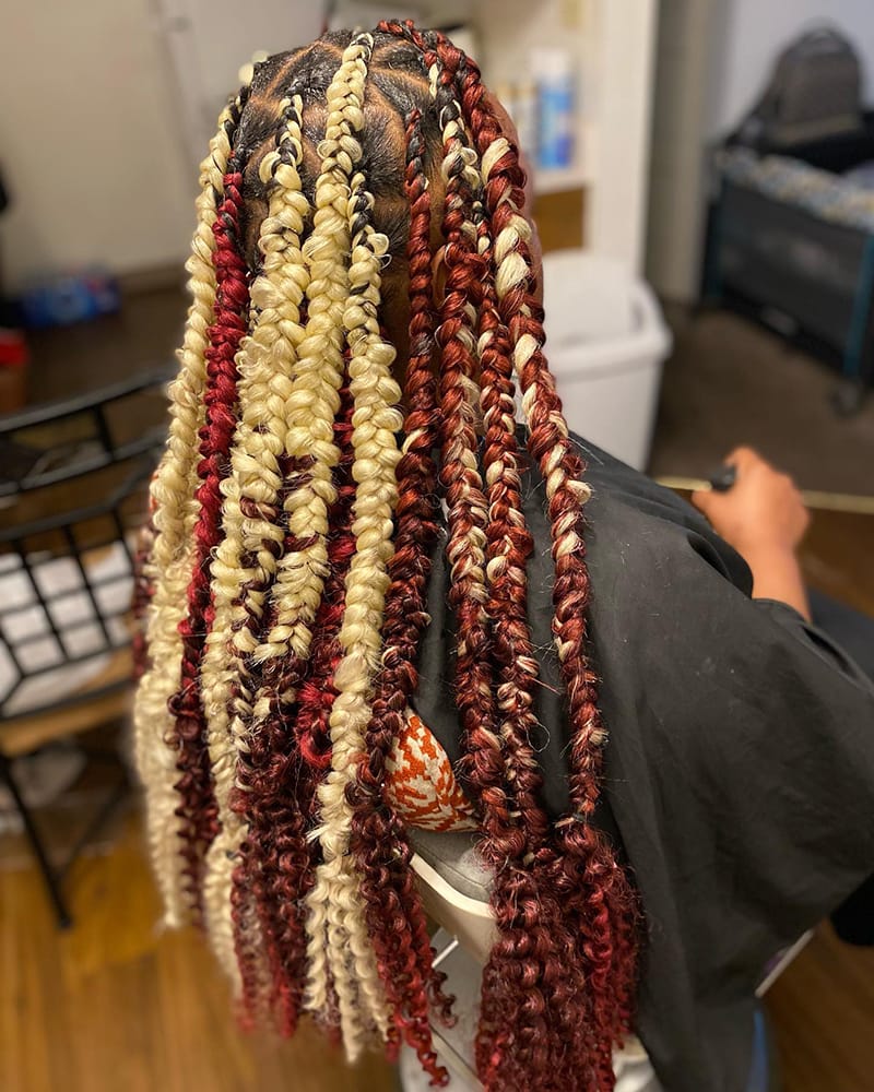 Multicolored Butterfly Braids