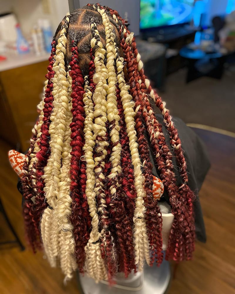 Multicolored Butterfly Braids
