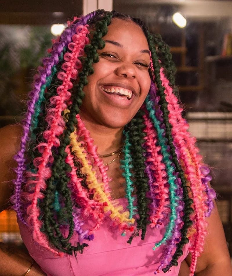 Multicolored Butterfly Braids