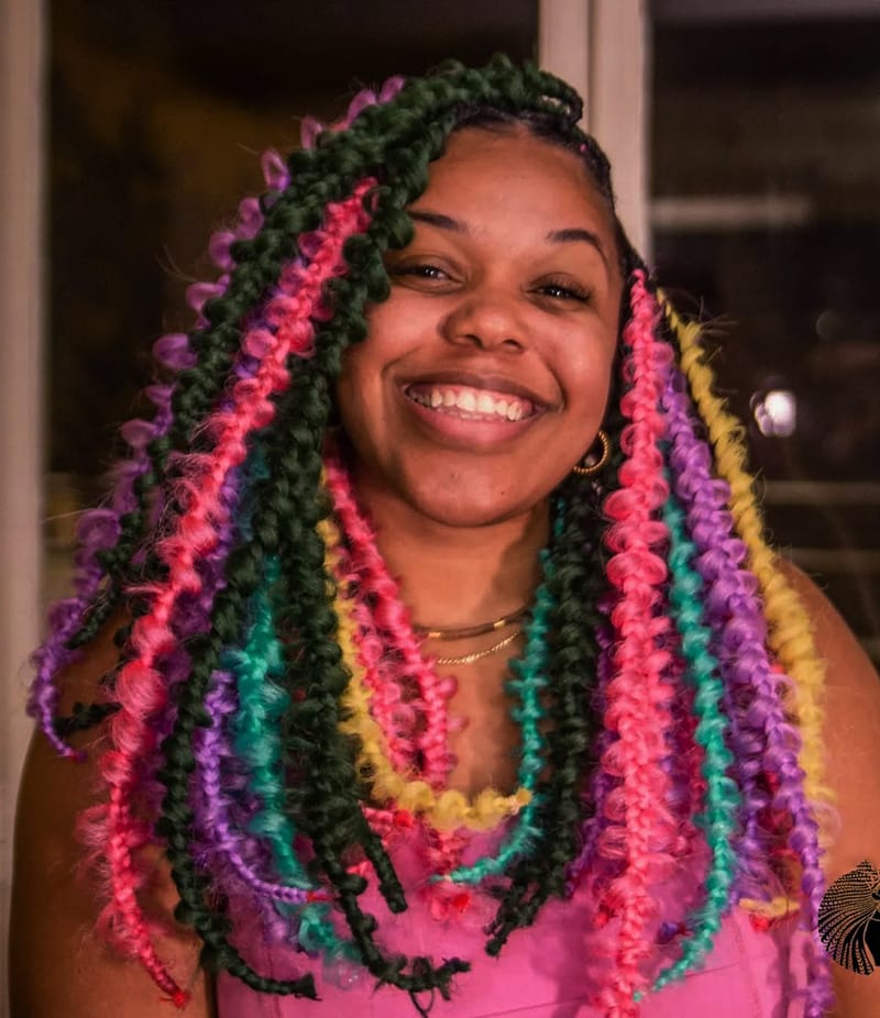 Multicolored Butterfly Braids