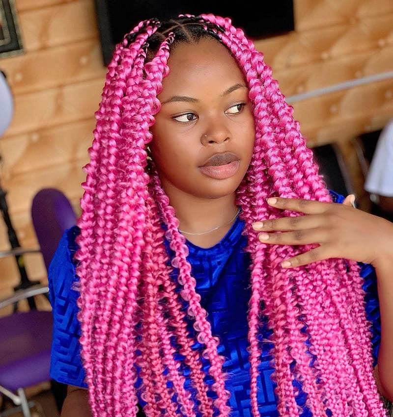 Pink Butterfly Braids