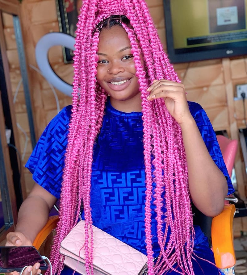 Pink Butterfly Braids