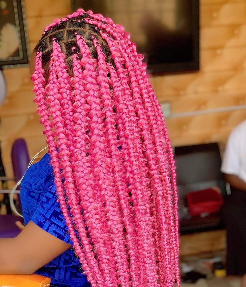 Pink Butterfly Braids