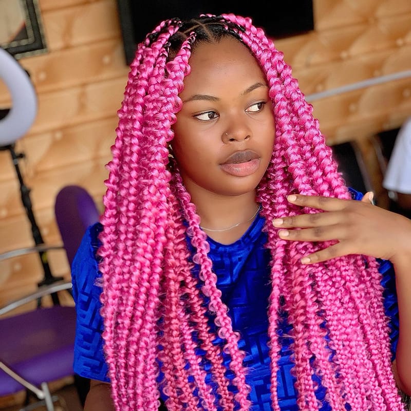 Pink Butterfly Braids