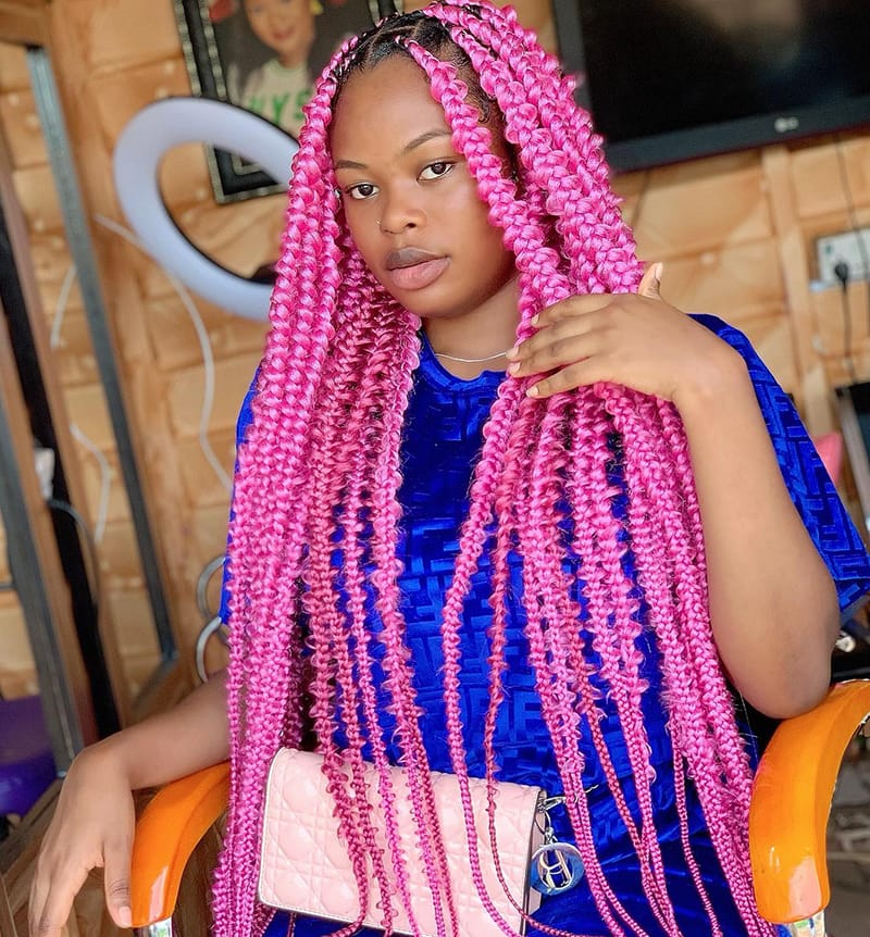 Pink Butterfly Braids