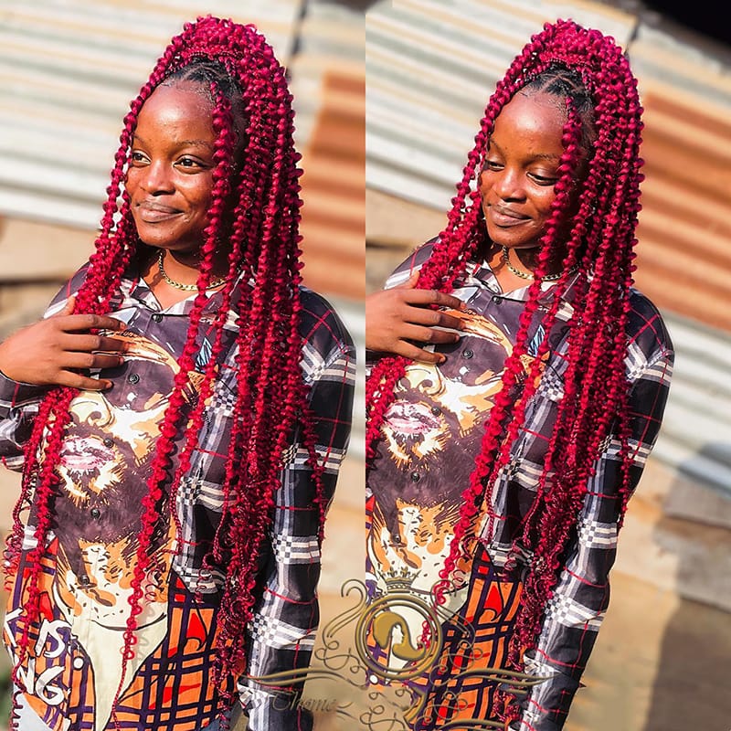 Red Butterfly Braids