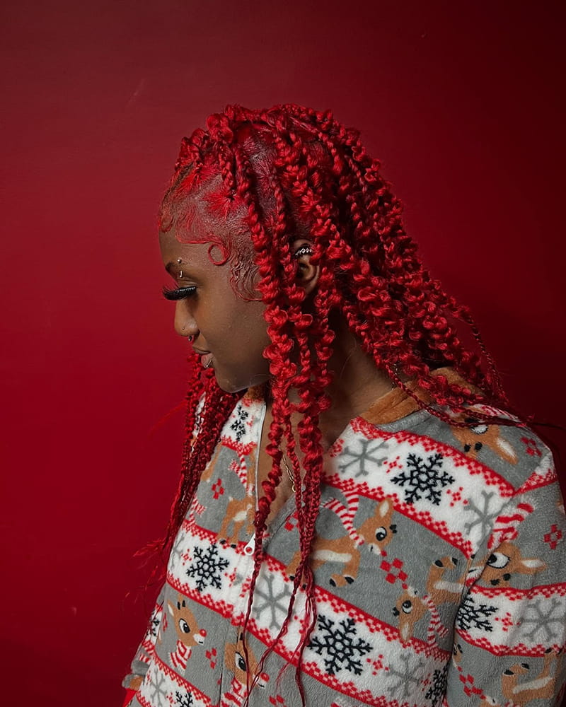 Red Butterfly Braids