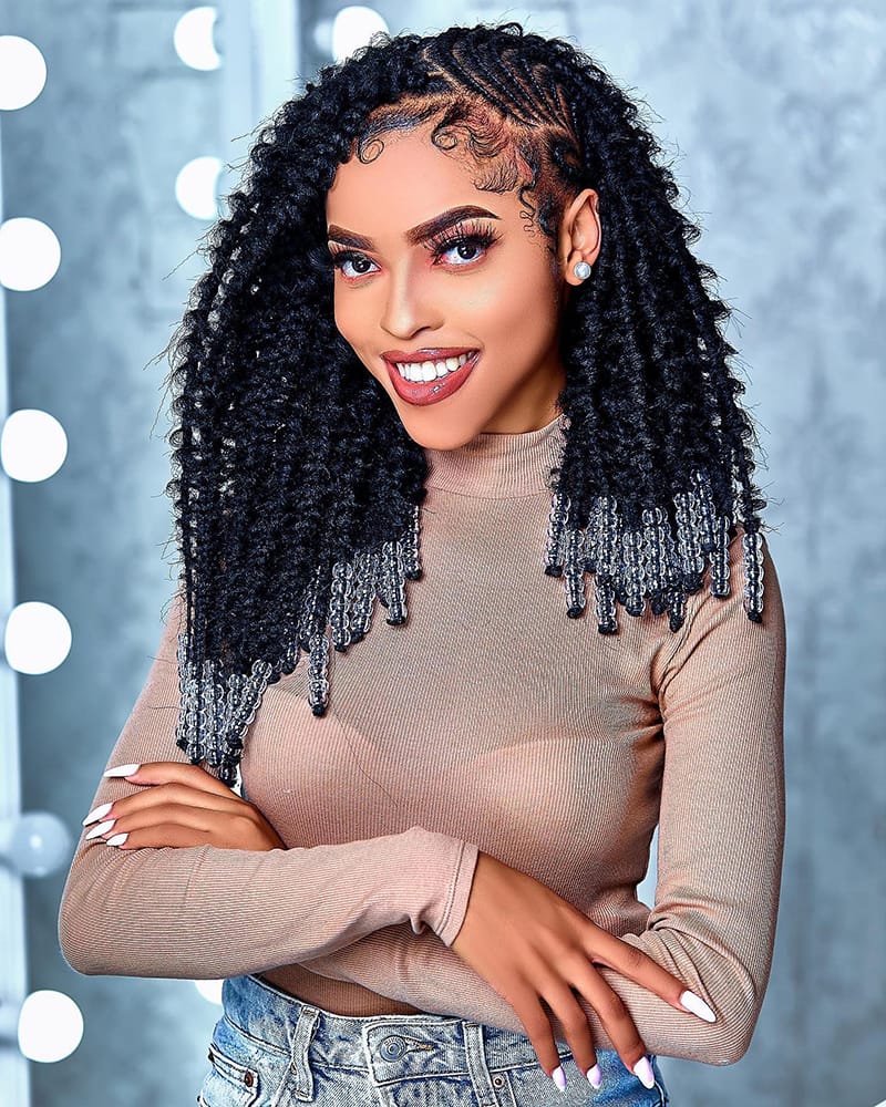 Side-Part Braids