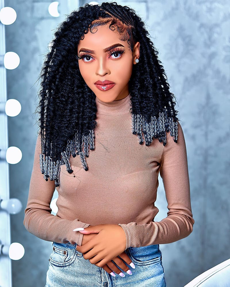 Side-Part Braids