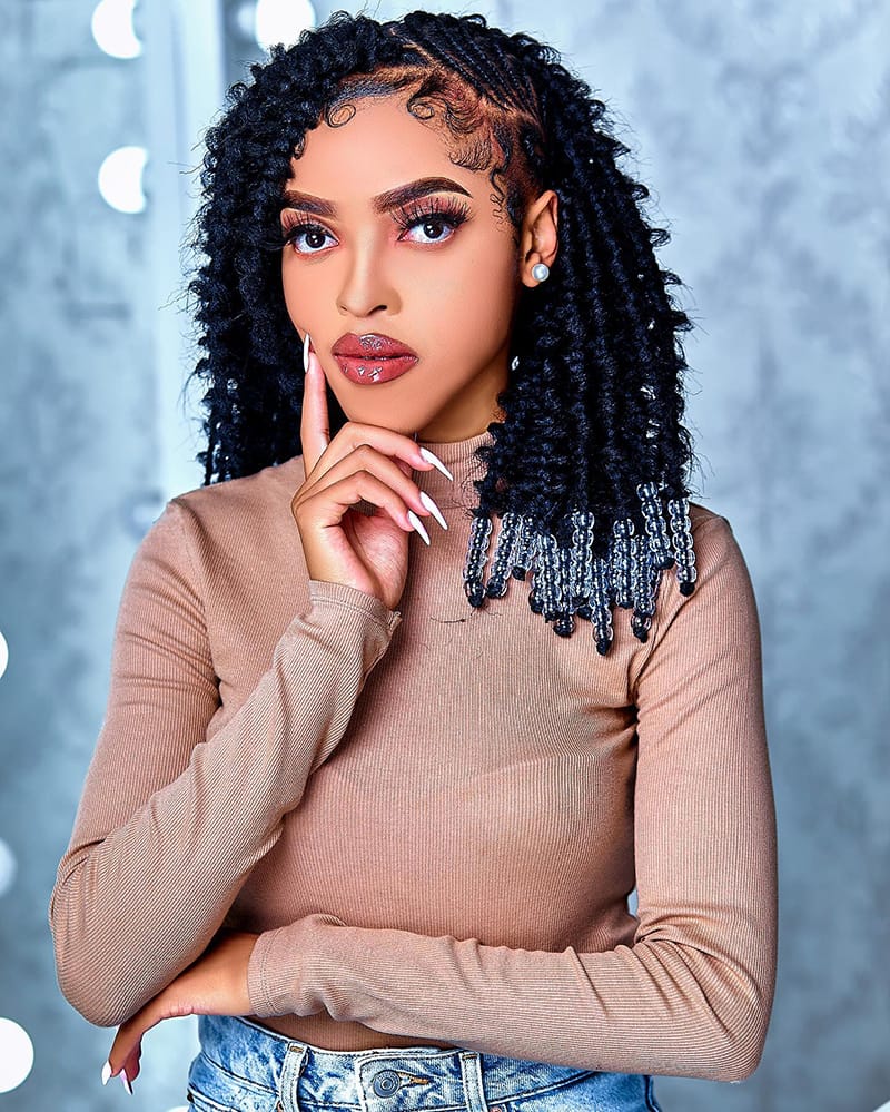 Side-Part Braids