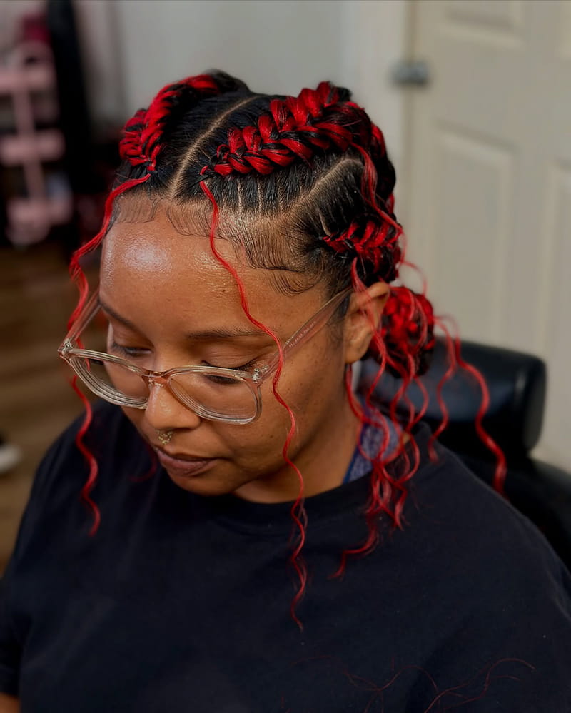 Straight-Back Chunky Butterfly Braids