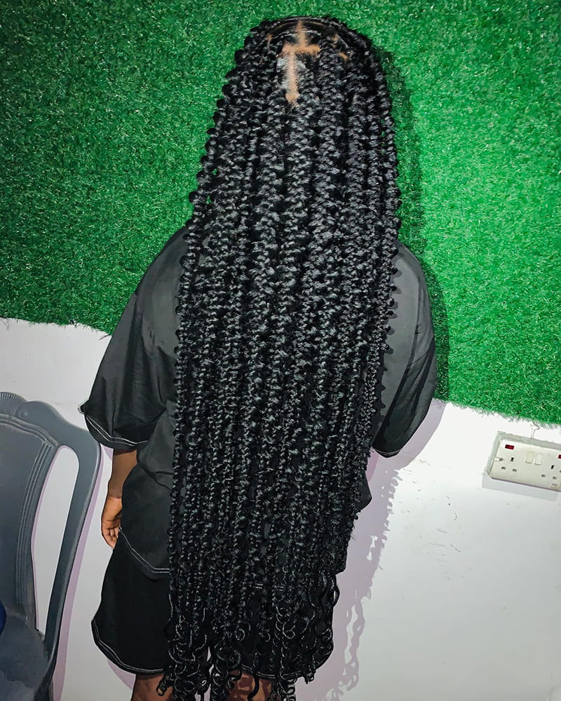 Super-Long Butterfly Braids