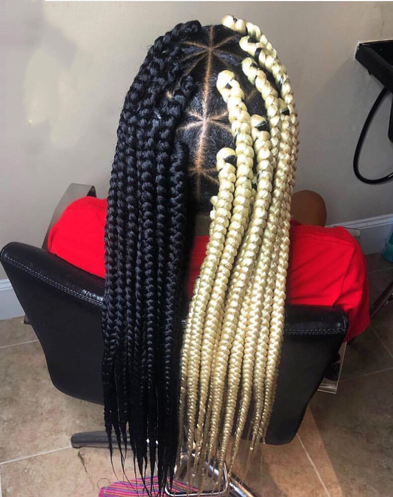 Triangle Box Braids