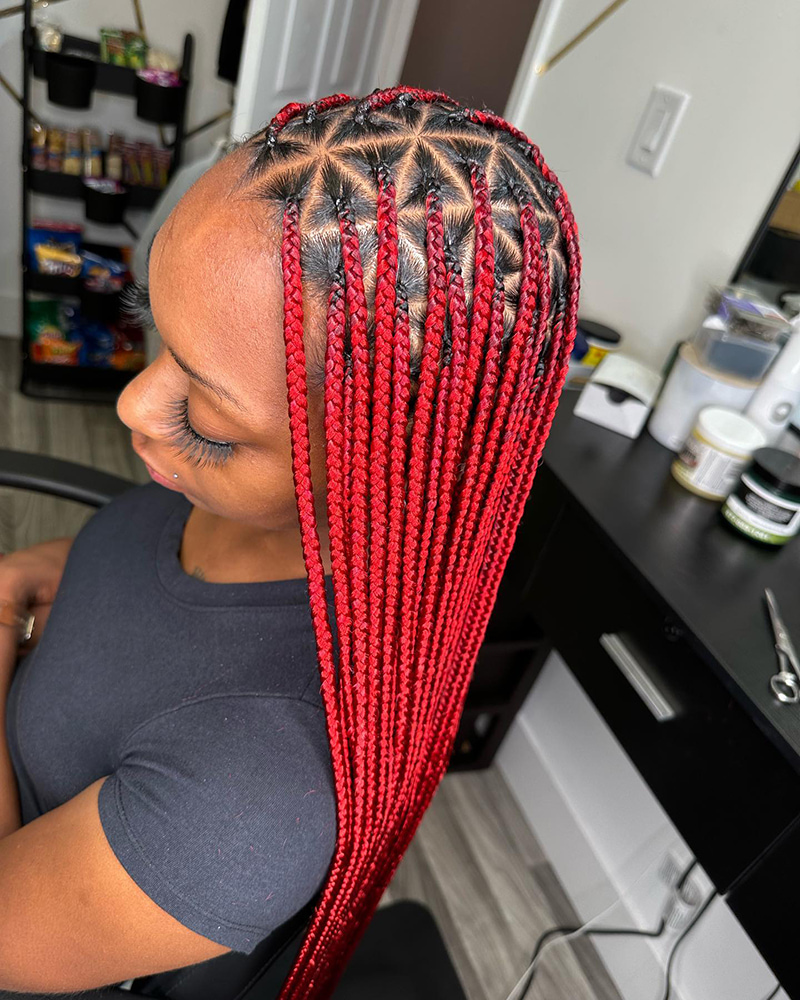 Triangle Box Braids
